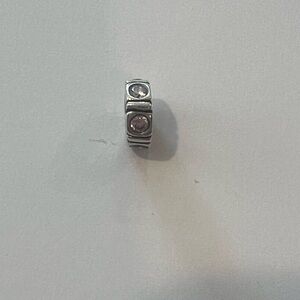 Pandora Silver charm with Pink Accents